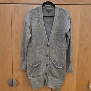 Banana Republic Knit Cardigan, Shine Knit, Quiet Luxury, Medium